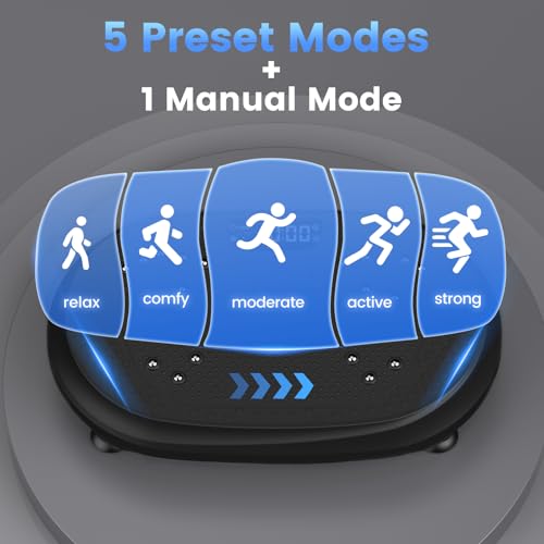 HVX Vibration Plate Exercise Machine for Lymphatic Drainage, Vibrating Fitness Platform 450 lbs Capacity Full Body Shaker Workout Equipment, Vibration Platform Machine Shaping Vibrate Board Sport Home
