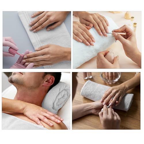 24 Pack White 22x44 Inch Cotton Bath Towels - Lightweight, Quick Drying, Commercial Grade - size: 22x44 pack of 24