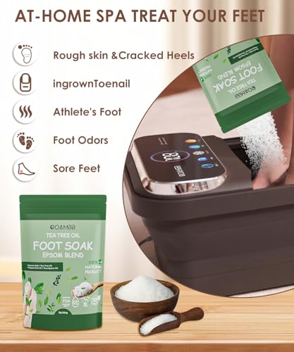 OOAMBB Collapsible Foot Spa with Heat, Bubble,Temp Control,Remote Control, Color Touch Screen Foot Bath Massager with 6 Massage Rollers,Foot Soaking Tub (Deep Grey+Green) - color: Deep Grey+green