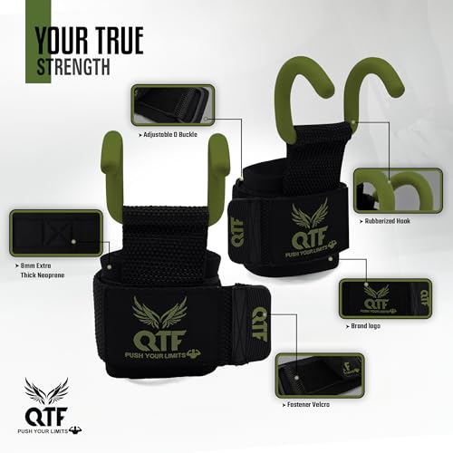 Weight Lifting Hooks Lifting Heavy Duty Deadlift Wrist Straps Men and Women Pull Ups Powerlifting and Gym Workouts grips - color: Green-Barber, size: Barber-Hooks