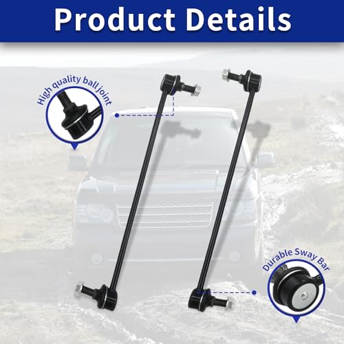 Sway Bar Links K750063, Front Left Right Stabilizer Sway Bar End Link Kit Compatible with 2003-2012 Land Rover Range Rover
