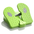Foot Stepper Machine, Foldable Leg Exerciser Under Desk Foot Pedal Exerciser Reinforced Nylon Leg Workout Trainer for Home Office Use - color: Green