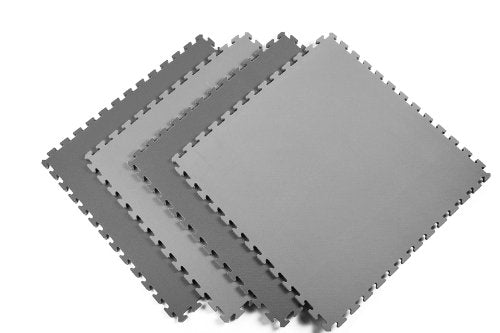 Norsk Multi-Purpose Reversible Floor Mats - EVA Interlocking Foam Tiles (Gray/Black 4 Tiles - 16 sq. Ft. 1/2" Thick) - color: Gray/Black, size: 4 Tiles - 16 Sq. Ft