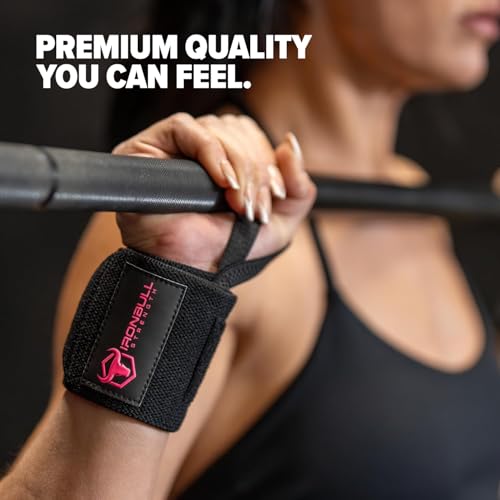 Wrist Wraps for Weightlifting (USPA & IPL Approved) - 18” Premium Quality Wrist Straps for Weightlifting - Weight Lifting Wrist Wraps with Thumb Loop - Best Gym Wrist Wraps for Lifting Weights, Curls & Dips - Lifting Wrist Wraps for Bench, Powerlifting &