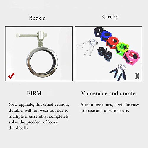 Olympic Barbell Collar for 2" Olympic Bar, Barbell Clamp Clips, Pair of Quick Release Stainless Steel Collars for Workout Weightlifting Fitness Pro Training