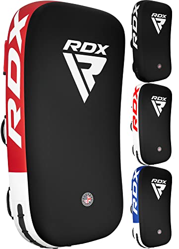RDX Muay Thai Pad for Training, Curved Kickboxing Kicking Strike Shield, Coaching Kick Boxing, MMA, Martial Arts, Karate, Taekwondo, Punching, Foot, Knee and Elbow Target - color: Red