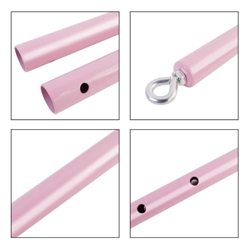Spreader Bar Expandable Exercise Bar, Yoga Training Fitness Gear, Home Pilates Tools, Workout Bar,Sports Gym Kit - style: Pink