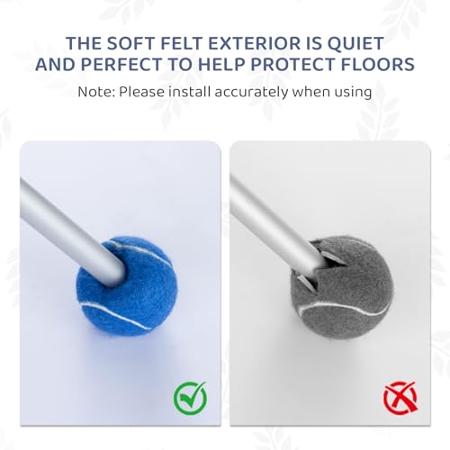 ANCKNE Walker Tennis Balls Precut Tennis Balls for Walkers 4PCS Walkers Legs Universal Precut Glide Balls, Heavy Duty Long Lasting Felt Pad Glide Coverings for Furniture Legs and Floor Protection - color: Blue