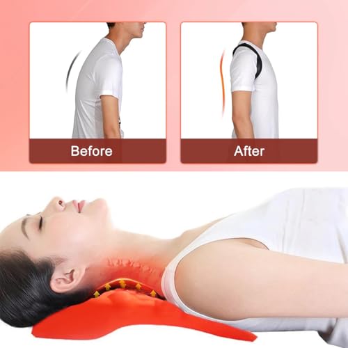 Trapezius Trigger Point Massager, Suboccipital Release Tool Trigger Point Massager for Muscle Pain Relief Neck Back Shoulders - color: Red