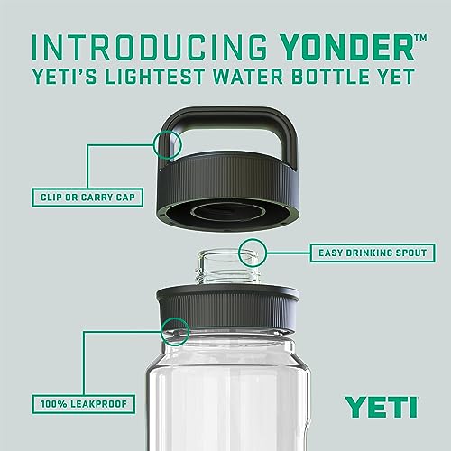 YETI Yonder Water Bottle with Yonder Chug Cap, Lightweight, Leakproof and BPA-Free - color: Clear, style: 25oz