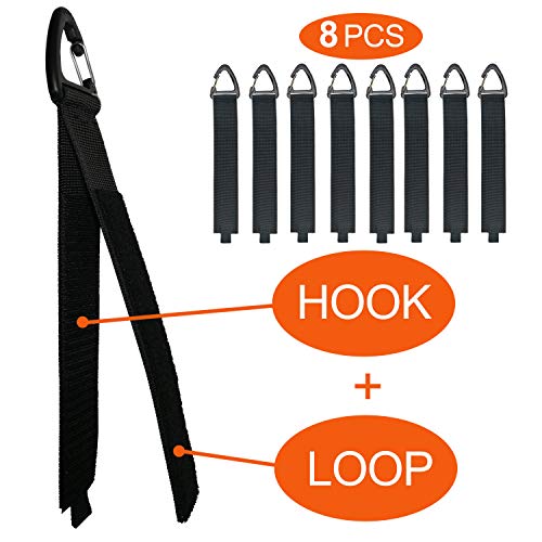 ZTSXLLIM Extension Cord Organizer Garage Organization with Carabiner 8 Pack | 16-Inch straps, Holds Up to 50 lbs, Hose holder, Carabiner Clip, Heavy Duty, For House, For Yard, For Storage, For Workshop - size: 8L/0M/0S