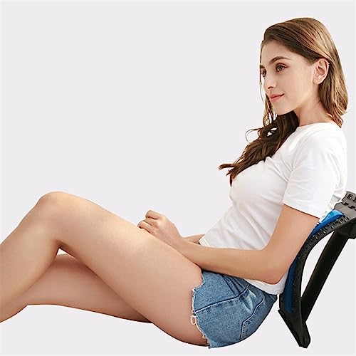 Lumbar Arc Shaped Traction Massager, Household Magnetic Therapy Back/Cervical/Lumbar Stretch Corrector, Back Relaxation&Pain Relief (Color : Black+Purple, Size : 38.5 * 16.8cm)