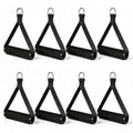 Garneck 4pcs Resistance Band Handles Plastic D Ring Exercise Strap Foam Handle Band Fitness Equipment for Home Gym Overhead Strength Training Stretching Black - color: 8pack