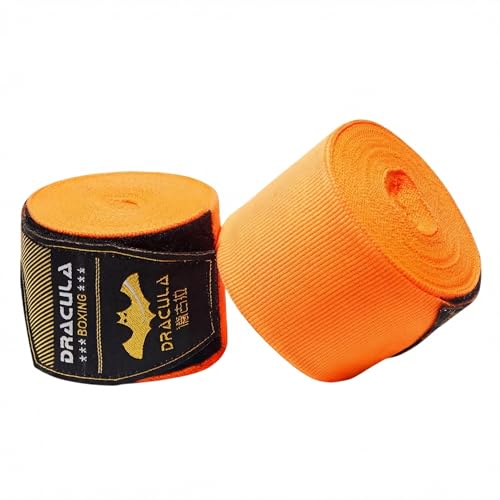 Toichi Hand Wraps for Boxing, Muay Thai, MMA –5M/197 Inches Kickboxing Hand Wraps for Men & Women, Protective Training Wrist Strips for Combat Sports, Martial Arts, Punching Bag Workout - color: Orange
