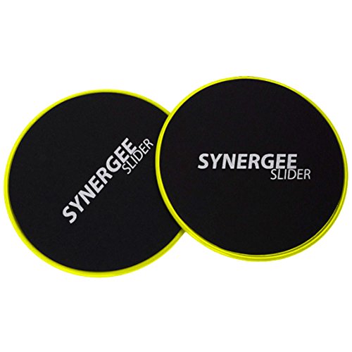 Synergee Core Sliders – Dual Sided Ab Exercise Equipment - color: Yellow