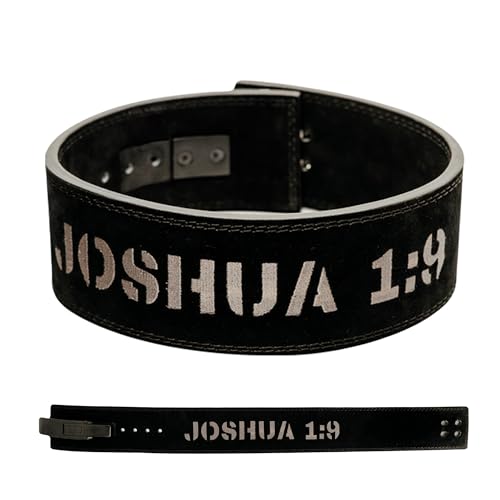 Christian Lever Weight Lifting Belt- 10mm Thick Leather Weightlifting Belt for Men & Women- Durable Leather Weight Belt for Men- High Strength Powerlifting Belt- Squat Belt, Deadlifting Belt | Faith Lever Weight Belt for Men, Secure Steel Lever Buckle, Du