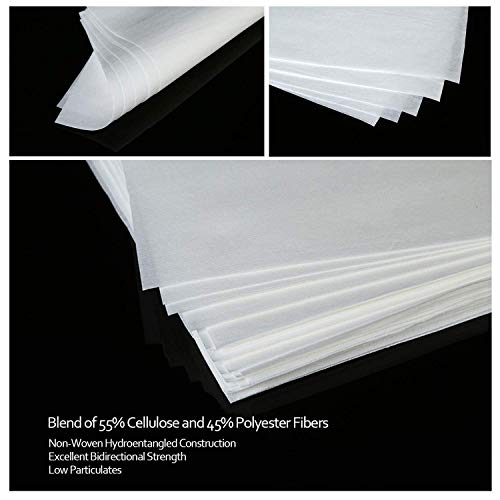 AAwipes Cleanroom Wipes Nonwoven Wipers Cellulose/Polyester Blend 12" x 12" (Grade B, 56GSM, Bag of 150 Pcs) for Lab, Electronics, Pharmaceutical, Printing and Semiconductor Industries - size: 1 Count (Pack of 150)