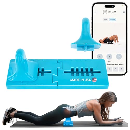 Thrival - Fully Adjustable Psoas, Hip Flexor, Back, Glute, Illiacus and Neck Muscle Release Tool for Deep Tissue, Trigger Point, Hooking Hip and Myofascial Release – Made in USA - Blue - color: Blue, size: Thrival Bullseye