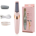 Electric Foot File, Rechargeable Callus Remover with 2 Roller Heads, Dual Speed, Pink