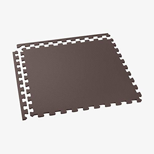 We Sell Mats 1/2 Inch Thickness Multipurpose EVA Foam Floor Tiles, Interlocking Floor Mat for Indoor Gym and Home Use, 24 in x 24 in, Brown, 16 Square Feet (4 Tiles) - color: Brown, style: 16 Square Feet (4 Tiles)