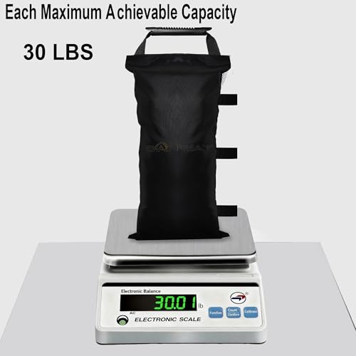 16 Pack (NO Sand) SANWAY 448 LBS Sand Bags for Canopy -Portable and Durable to Secure Tents, Canopies, and Umbrellas at Outdoor Events (Black) - color: Black - 16 PCS
