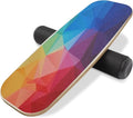 Balance Board Surf Trainer with Adjustable Stoppers - 2 Different Distance Options Balance Board for Surfing, Snowboarding, Skiing, Skateboarding, 300lbs Capacity - color: multicolour