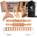 6 in 1 Wood Therapy Massage Tool Set for Body Sculpting Massage, Lymphatic Drainage and Muscle Pain Relief, Cellulite Sculpting Multi-Functional Massager