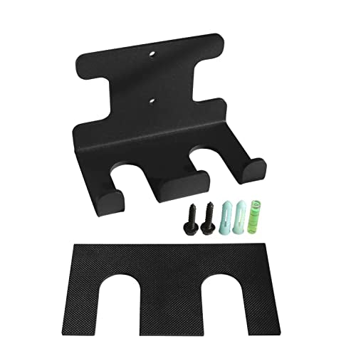 Barbell Rack Doule Hook Wall Mount Heavy Duty Vertical Barbell Holder Weight Bar Holder for Olympic Barbell, Curl bar, Commercial or Home Gym Accessory