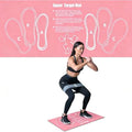 Squat Mat With Foot Position (32 * 14in) - Anti Slip Training Mat, Perfect for Leg & Abdominal Exercises, Squat Pads Activate Muscles, Prevent Injuries, Lightweight Portable for Home Gym - color: pink
