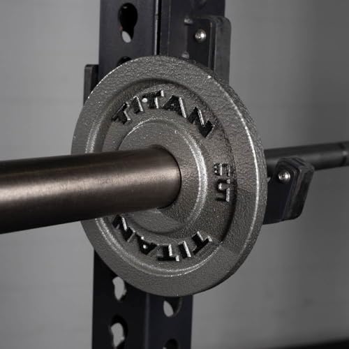 Titan Fitnes Cast Iron Olympic Plates, Classic Weight Plate Design, Hammer Finish - size: 5 LB Pair