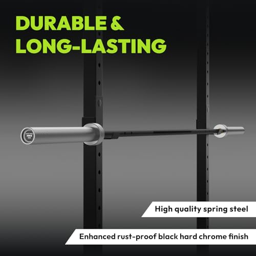 HANDBODE Olympic Barbell 6.5 ft/7 ft, 2 Inch Straight Womens Bars, 35 lb/45 lb Weight Bar, 1000 lb High-Capacity, for Weightlifting, Bench Press, Deadlift, Squat, Home Gym Strength Training - color: 6.5 ft Barbell 35 lb, 1000 lb, Black & Matte Silver