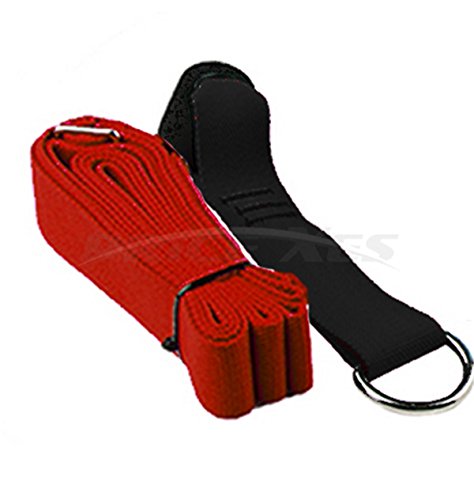 Door Flexibility & Stretching Leg Strap - Great for Ballet Cheer Dance Gymnastics or ANY Sport Leg Stretcher Door Flexibility Trainer Premium stretching equipment - color: Red