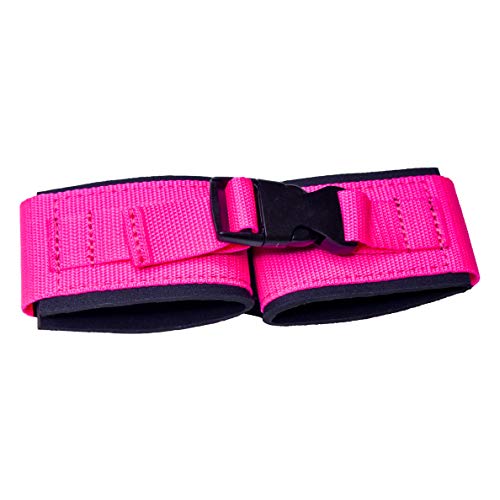 Myosource Kinetic Bands Tumble Pro X Ankle Straps Kit – Cheerleading Standing Tumbling Equipment, Gymnastics Backhandspring Trainer – Includes Flexibility Stunt Stretch Strap – Blue, Pink, Purple - color: Pink