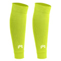 MediCaptain Pre Cut Soccer Sock Sleeves, Companion for Soccer Grip Socks, Securely Holds Shin Guards, Compression Leg Warmer - color: Neon