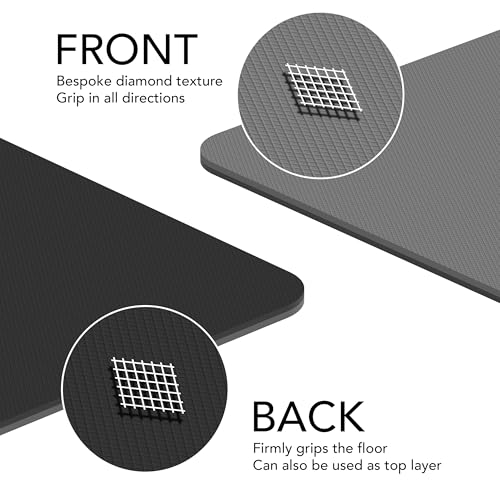 Large Exercise Mat – Extra Thick 10mm Workout Mat (72"x32") – Non-Slip TPE Yoga Mat for Women & Men – Pilates, HIIT, Fitness & Home Gym Mat – Includes Free Carry Bag - color: Grey