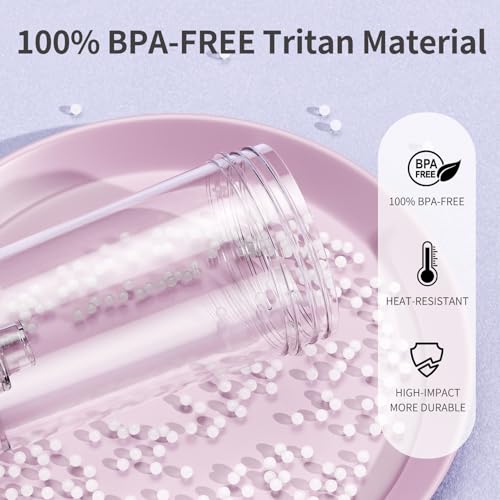 PROCHAIN Electric Protein Shaker Bottle, 22oz BPA-Free Tritan Mixer | USB Rechargeable, Shaker Cups for Protein Shakes, Portable Mixer, with Powder Storage Cup, for Gym, Workout, Sports Nutrition - color: Pink