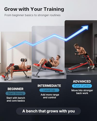 MERACH Roman Chair Back Extension, Adjustable Weight Bench, Home Gym Sit Up Bench for Glutes & Ab Workouts, Back Extension Machine, Hyperextension Roman Chair for Lower Back Pain Relief - size: Pro Max
