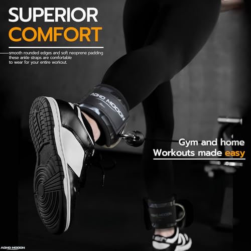 AOHO MOOON Ankle Strap (1 Pieces) for Cable Machine Women - Gym Workout Leg Strap, Premium Padding Ankle Cuffs, Glute Kickback Exercises Equipment, Pulley Attachment, One Size Fit All - color: Came