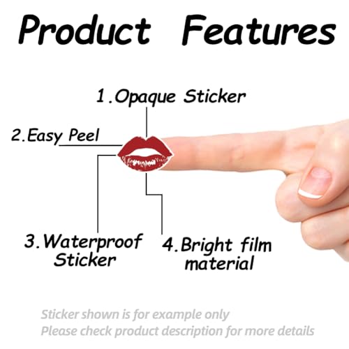 OLYCRAFT 240Pcs Individual Lipstick Stickers 20 Sheets Kiss Sticker Self-Adhesive Stickers Self-Adhesive Paper Decorative Stickers Red Lips Planner Stickers for Party Decorative Presents Sealing - style: Lipstick