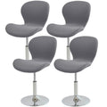 Gollense Bar Stool Covers with Backs, Set of 4 Stretch Jacquard Barstool Seat Covers, Washable Swivel Pub Counter Height Chair Slipcover Protector for Home Kitchen Cafe (T-Shaped Jacquard-Dark Grey) - color: T-shaped Jacquard-dark Grey