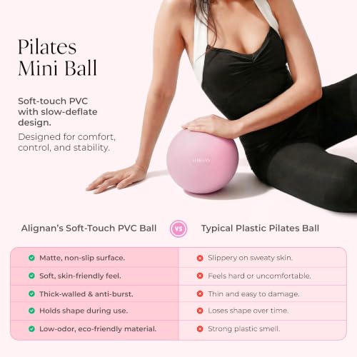 Pilates Kit for Home Workouts with 14” Pilates Ring, 8” Mini Pilates Ball, and 3-Piece Booty Band Set, Pilates Essentials Kit for Women with Guided Workout Video, Home Pilates Equipment - color: PINK