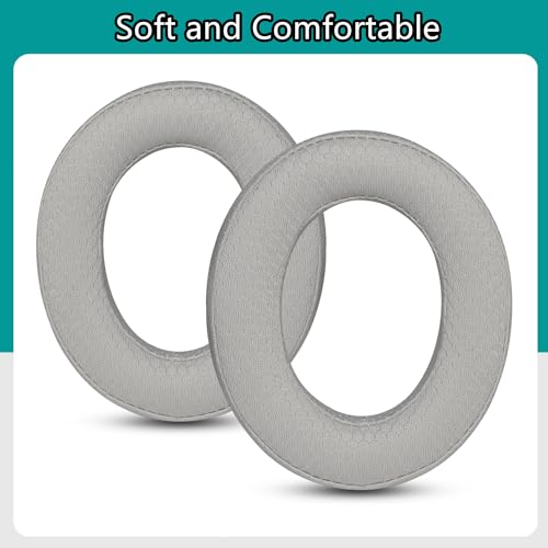 Bathys Earpads Replacement Compatible with Focal Bathys High Fidelity Bluetooth Noise Cancelling Headset Earpads Ear Cushions Mesh Fabric Memory Foam Gray