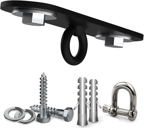360 Rotation Heavy Bag Chain, Punching Bag Hanger with Stainless Steel Swivel Chain and 4 Snap Hooks, Mount for Hammock, Gym Swing, Yoga Swing, Trapeze - size: Bracket + Swivel Chain 360°