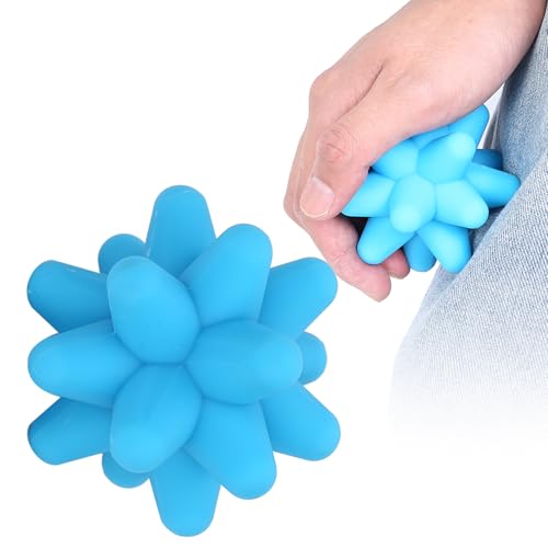 Dioche Spiky Massage Balls, 2 Colors Acupoint Physical Massage Balls, Lacrosse Ball Roller Set Perfect for Foot Massage, Deep Tissue Massage, Trigger Point (Blue) | High silicone, portable trigger point therapy tool, compatible with feet/shoulders/back, 2