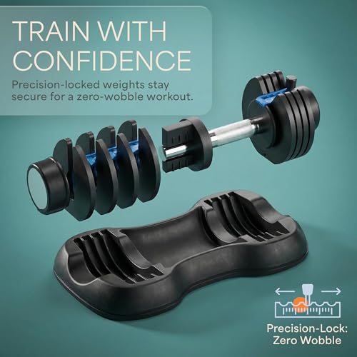 LifePro Adjustable Dumbbells Set – Quick-Adjust Space-Saving Weights with Anti-Slip Handle for Home Gym Strength Training - color: 25lb Pair Pin Adjustment