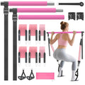 Pilates Bar Kit with Resistance Bands, Portable Pilates Bar for Home Gym Yoga & Full Body Workouts, Pilates Equipment for Women, Fitness Set for Strength Stretching Flexibility Training