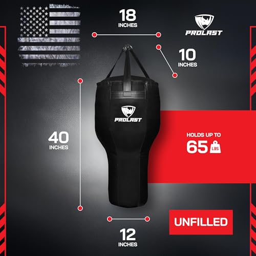 Angle Heavy Punching Bag for Adults, Hook and Uppercut, Boxing, MMA, Martial Arts, Muay Thai, 65 lbs, Rhino Logo - color: Black / Black, style: Unfilled
