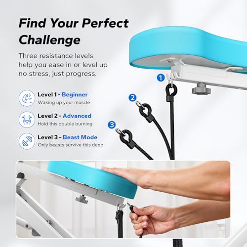 Squat Machine, MERACH R07 2 in 1 Squat Rowing Machine, Easy Setup & Foldable Exercise Equipment, Glute Trainer Machine, Glutes & Leg Home Workout Machine - color: Light blue