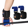 Weight Lifting Hooks (Pair), Heavy Duty Wrist Straps for Weightlifting, Hand Grip Support Lifting Hooks for Weight Lifting, Deadlifts, Pull Ups, Rows & Shrugs - color: Blue
