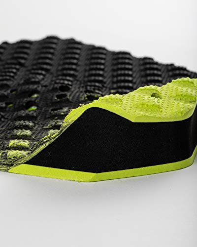 Creatures of Leisure Ethane Ewing Lite Pin Tail Ecopure Traction Pad, EcoPure Organic Additive, 8mm Teardrop Wide Arch Bar - color: Black Fade Lime